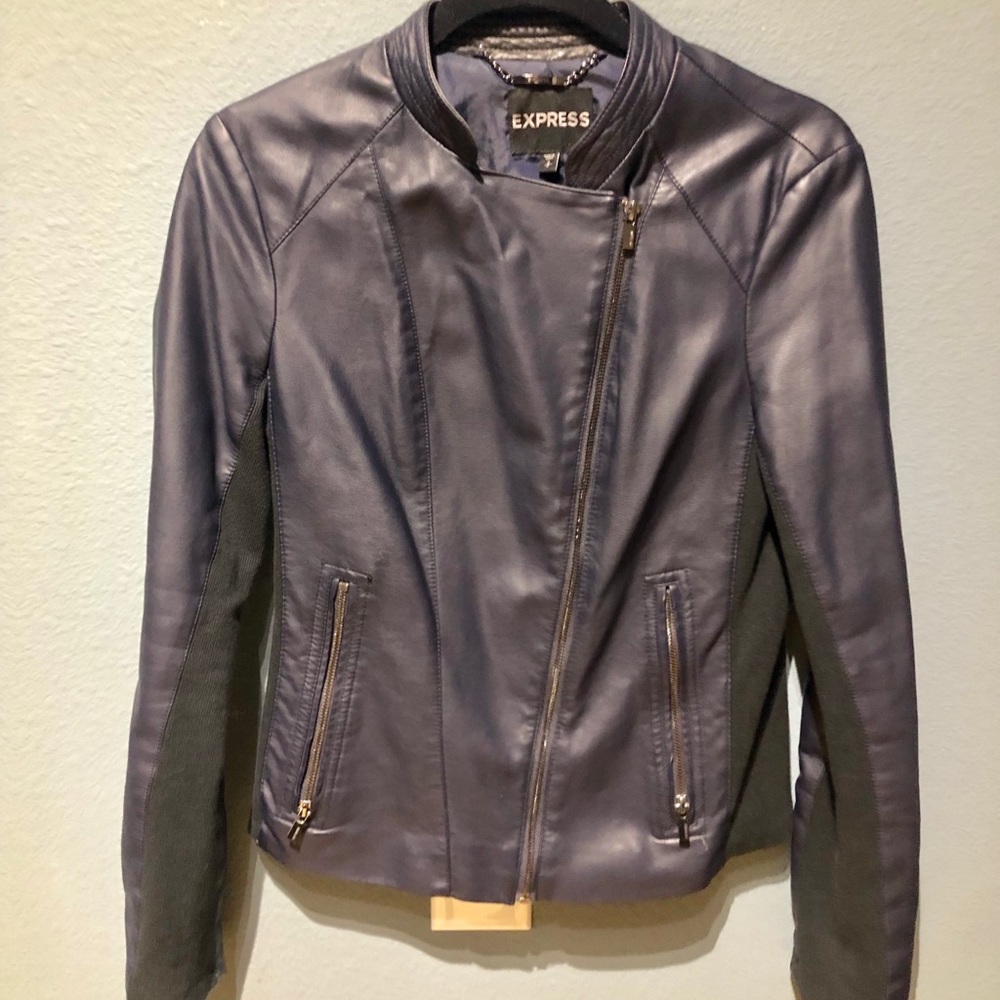 Express Dark Blue Minus the Leather Jacket